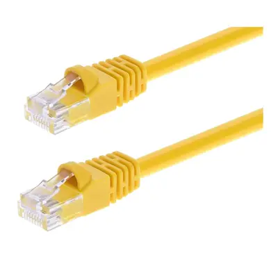 3443 Monoprice Cat6 Ethernet Patch Cable Snagless RJ45 Stranded 550MHz UTP Pure Bare Copper Wire 24AWG 10ft Yellow