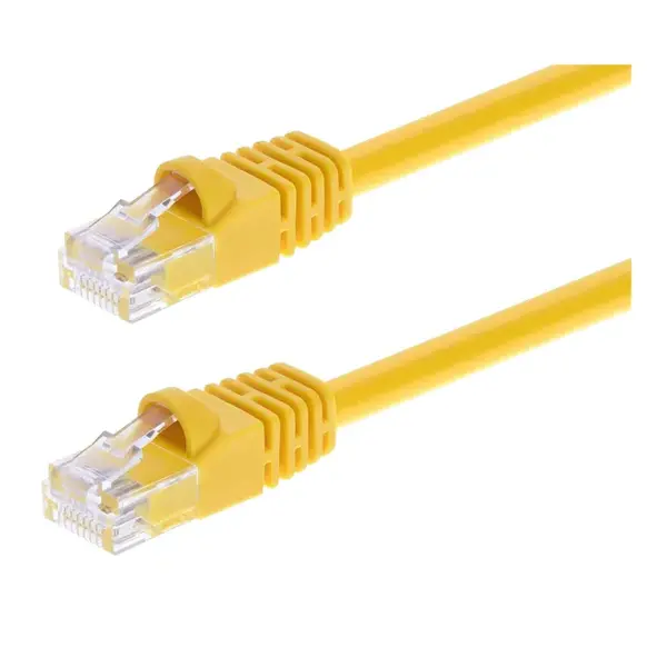 3443 Monoprice Cat6 Ethernet Patch Cable Snagless RJ45 Stranded 550MHz UTP Pure Bare Copper Wire 24AWG 10ft Yellow
