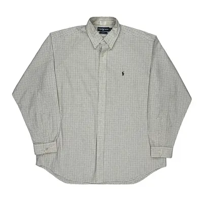 Blake Ralph Lauren Checked Shirt - XL Cream Cotton