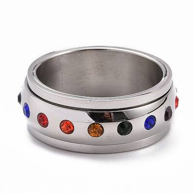 Pride Style Stainless Steel Finger Rings