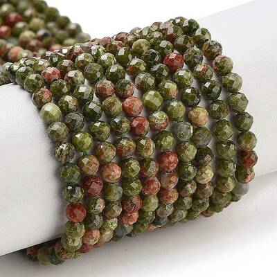 Natural Unakite Beads Strands
