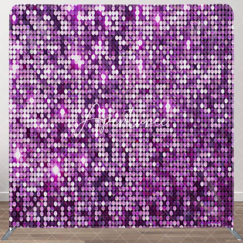 Aperturee Elegant Purple Sequins Glitter Pillow Cover Backdrop, 6X6FT(1.8X1.8M), 111 USD, square double-sided backdrops, DSZY...