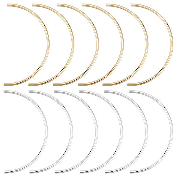 20Pcs 2 Colors Brass Tube Beads