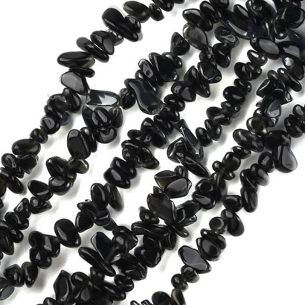 Natural Obsidian Beads Strands