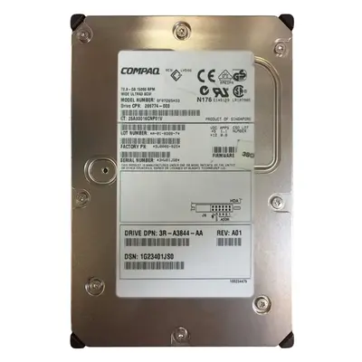 286774-003 HP 72.8GB Ultra-320 SCSI 15000 3.5-inch Hard Drive