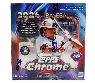 2024 Topps Chrome Update Series Baseball Mega Box Trading Cards