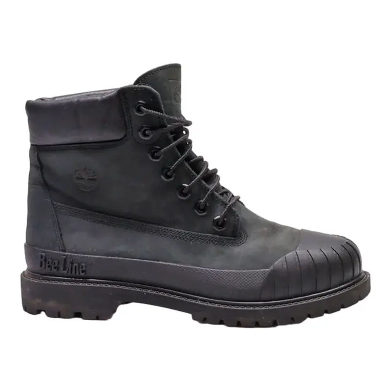 TIMBERLAND Combat Boots Black Leather Womens UK 6.5