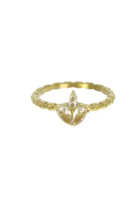 Ring Three Strass 22acrg01-2 White | Color: WHITE | Size: U