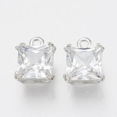 Alloy Cubic Zirconia Charms