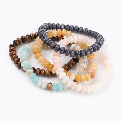 Natural Mixed Stone Beads Stretch Bracelets