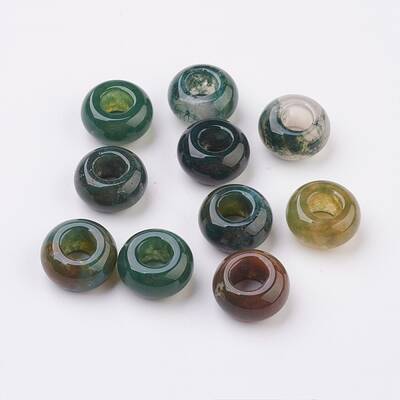 Natural Indian Agate European Beads