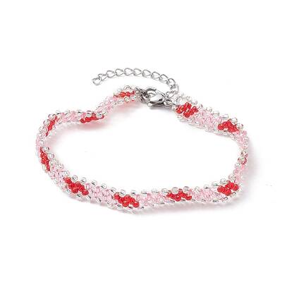 Glass Seed Braided Beaded Bracelet