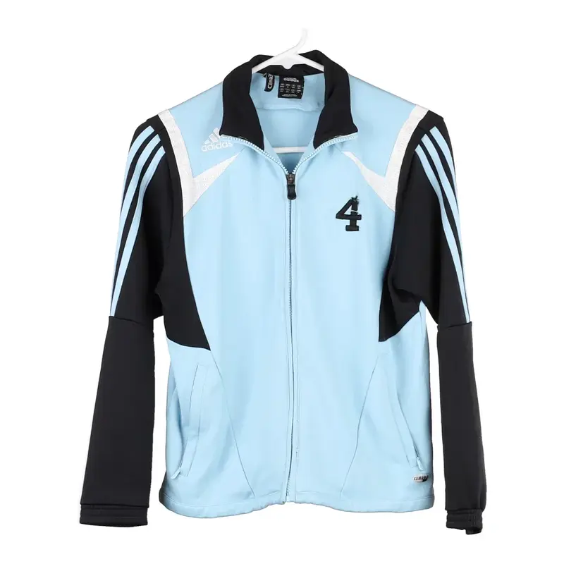 Age 10-11 Adidas Track Jacket - Medium Blue Polyester