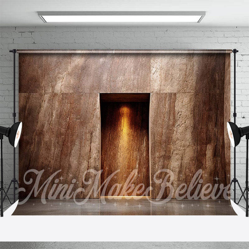 Grey Stone Wall Backdrop With Door For Photography - Aperturee