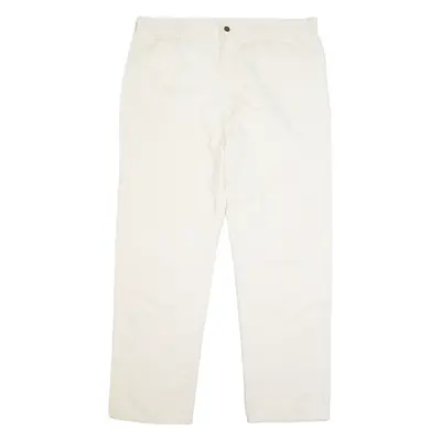 DICKIES Carpenter Workwear Mens Trousers Cream Classic Straight W40 L32