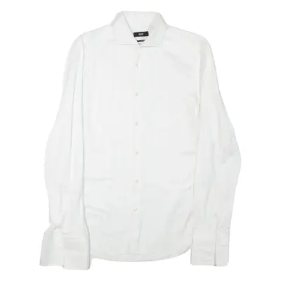 HUGO BOSS Mens Formal Shirt White Long Sleeve M