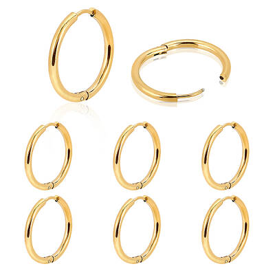 304 Stainless Steel Huggie Hoop Earrings