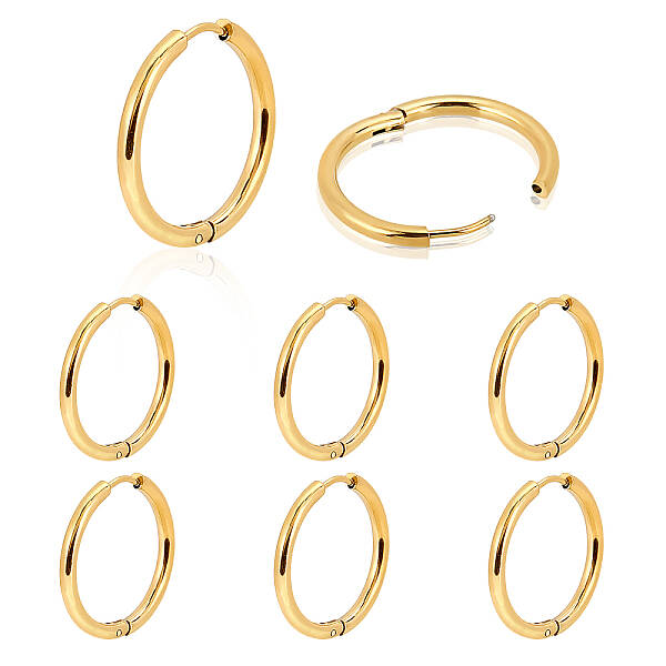 304 Stainless Steel Huggie Hoop Earrings