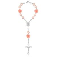 Car Rearview Mirror Hanging Decoration, Beads & Cross Hanging Accessories for Interior Decors, Universal Car Interior Access...