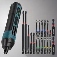 3.7V Electric Screwdriver, Cordless Power Screwdriver Set, Precision Electric Screwdriver Magnetic Drill Bits with Handle, Bl...