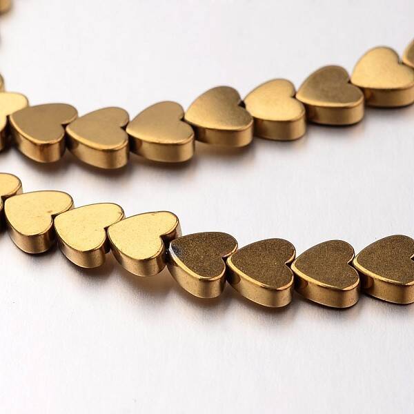 Electroplate Non-magnetic Synthetic Hematite Bead Strands