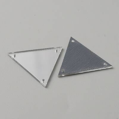 Triangle Acrylic Mirror Sew on Rhinestones