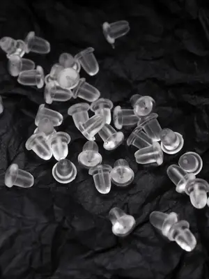 Silicone Earrings Back Plug (100pcs), Earrings Back Plug for Stud/dangle Earrings, Anti-slip Earring Back Caps, Earrings DIY...