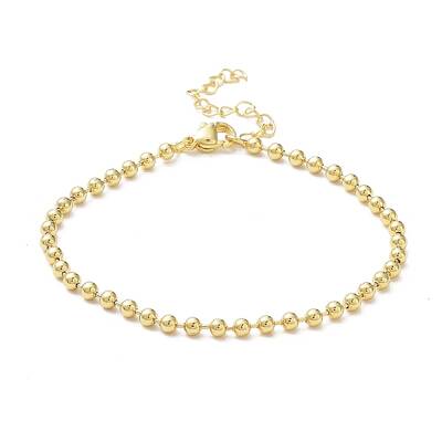 Rack Plating Brass Ball Chain Bracelets for Women