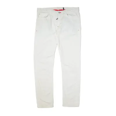 WOOLRICH Chino Trousers Cream Slim Straight Womens W34 L30