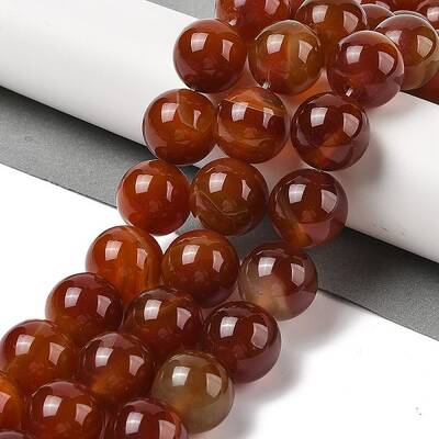 Natural Red Agate(Dyed & Heated) Beads Strands