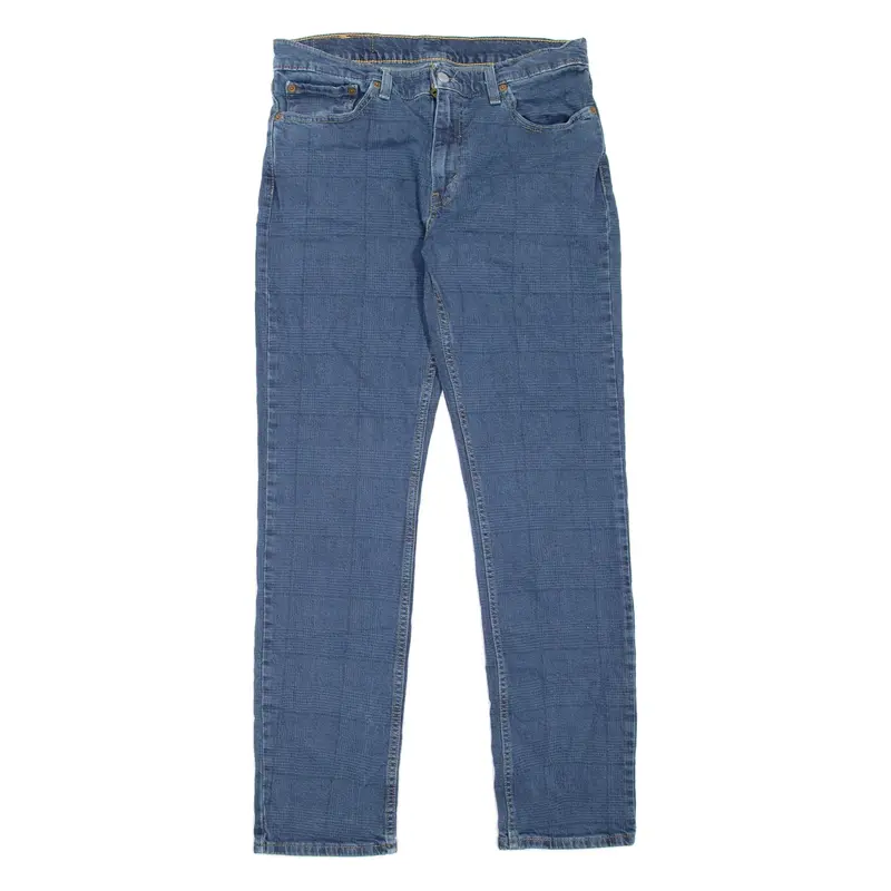 LEVI'S 511 Jeans Check Mens Blue Slim Straight W30 L32