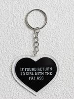 Heart Shaped Acrylic Keychain, Letter Print Keychain for Car Key, Bag Charm for Women & Men, Suitable for Students, Friends, ...
