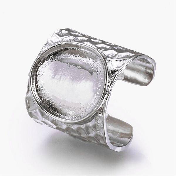 Cuff Brass Pad Finger Ring Settings
