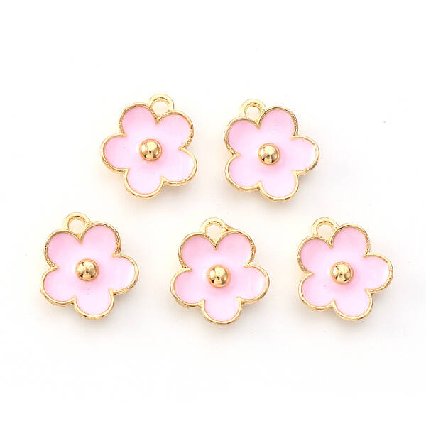 Light Gold Plated Alloy Enamel Pendants