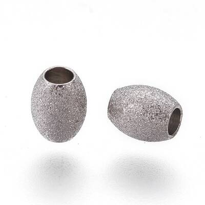 Tarnish Resistant 304 Stainless Steel Textured Beads