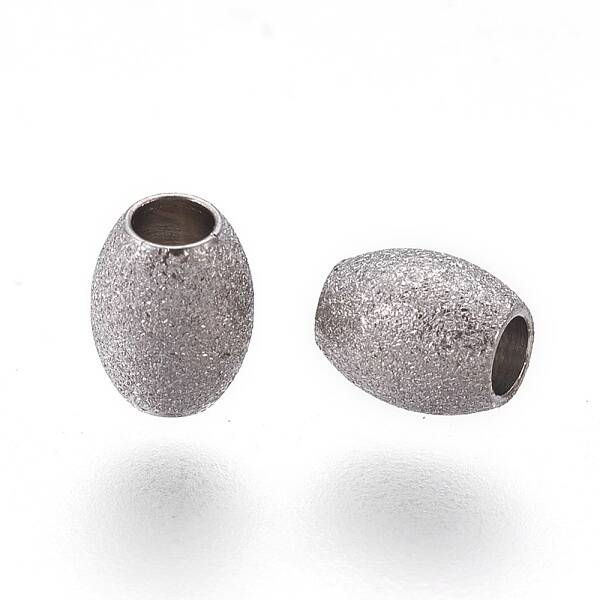 Tarnish Resistant 304 Stainless Steel Textured Beads