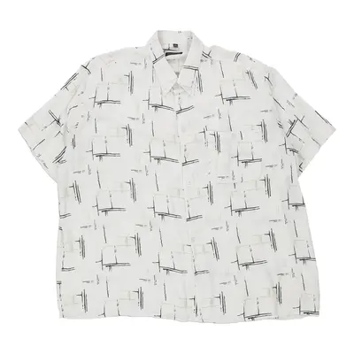 Burcardi Patterned Shirt - 3XL White Viscose