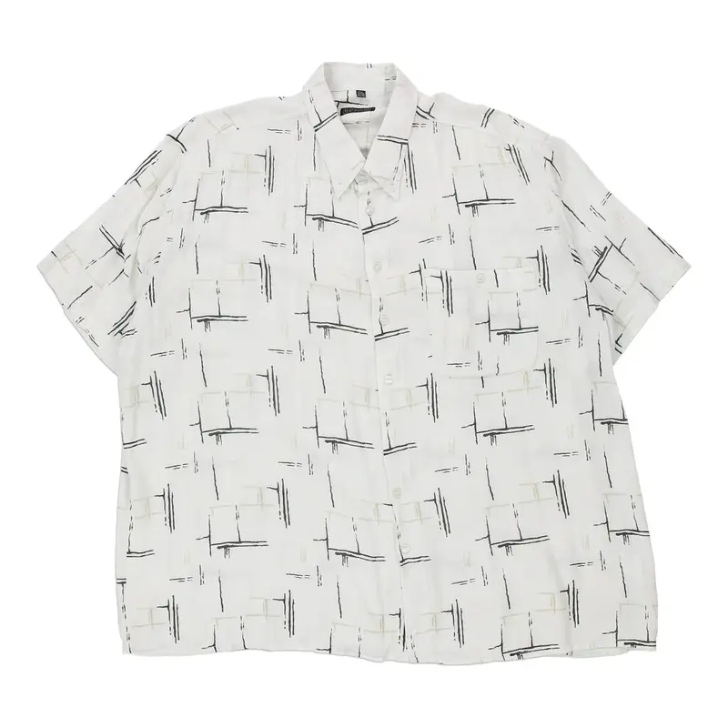 Burcardi Patterned Shirt - 3XL White Viscose
