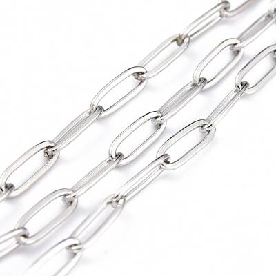 Tarnish Resistant 304 Stainless Steel Paperclip Chains