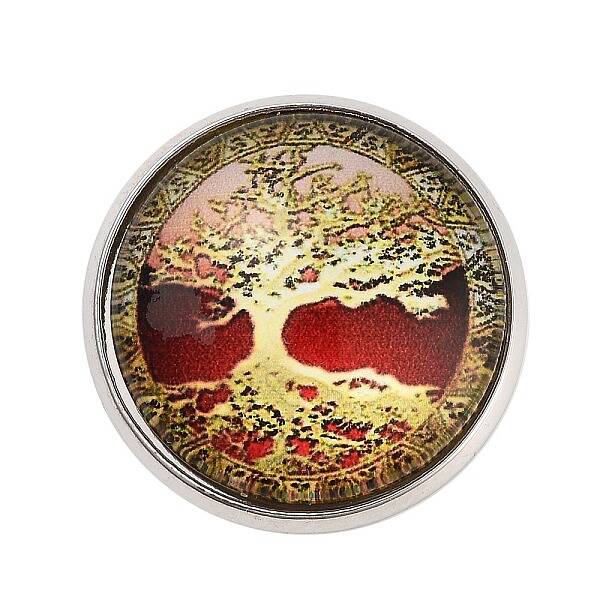 Round Glass Brooches
