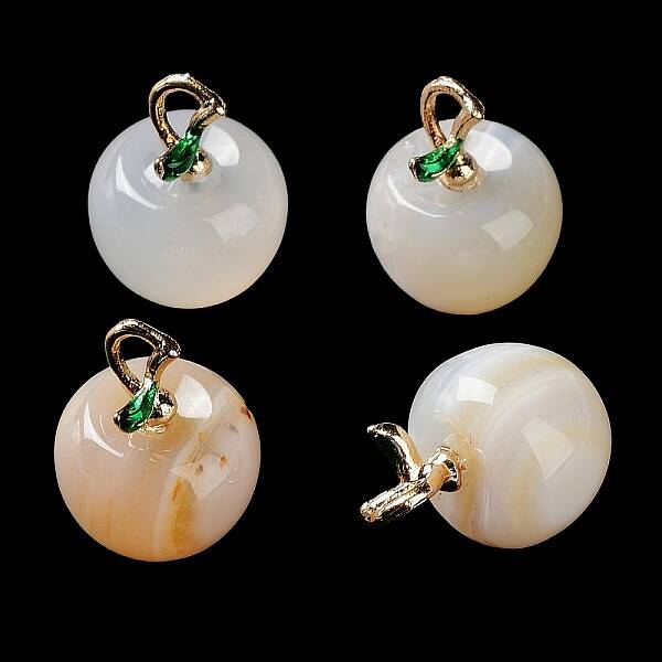 Natural Cherry Blossom Agate Pendants
