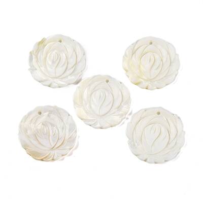 Natural Freshwater Shell Carved Pendants