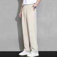 Men's casual trousers, summer thin pants for men, loose straight-leg wide-leg trendy men's pants, versatile straight-leg men'...