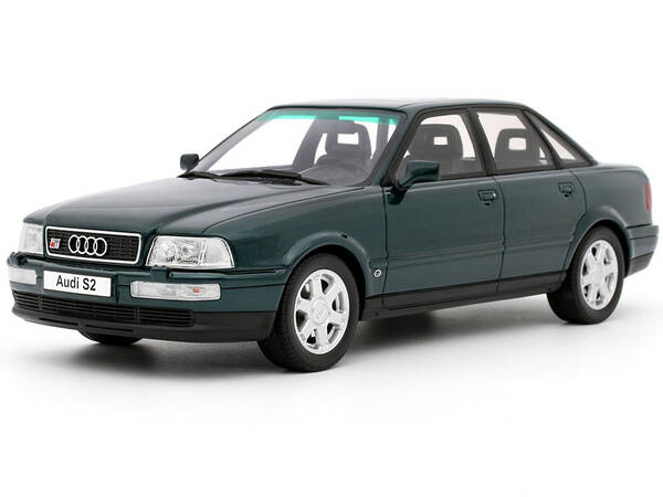 1993 Audi S2 Sedan Emerald Green Metallic Limited Edition to 2000 pieces Worldwide 1/18 Model Car by Otto Mobile