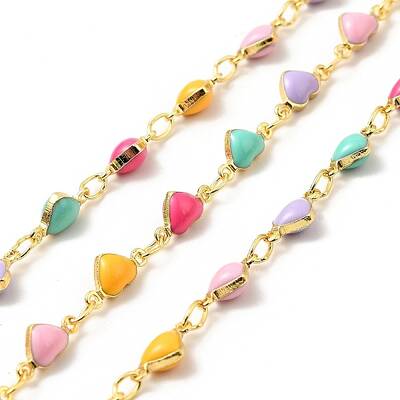 Enamel Heart Link Chains