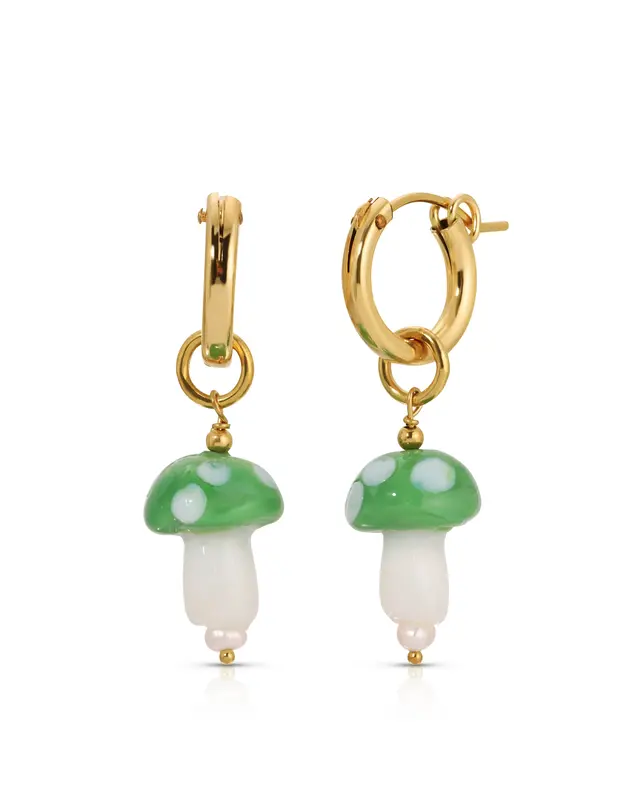 Botanik Hoops | Shade: Green | Metal Color: Gold