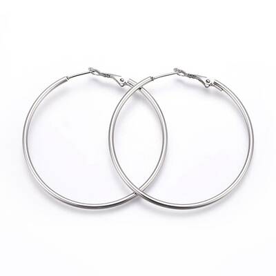 Tarnish Resistant 201 Stainless Steel Hoop Earrings