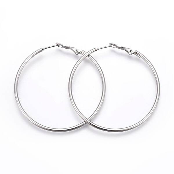 Tarnish Resistant 201 Stainless Steel Hoop Earrings