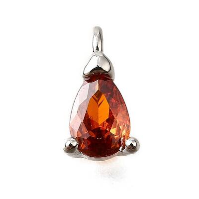 Brass Micro Pave Cubic Zirconia Pendants