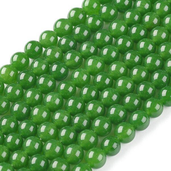 Natural Chinese Jade/Taiwan Jade Round Beads Strands